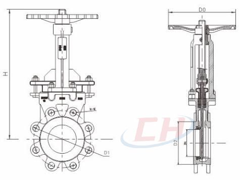 美標手動刀閘閥結(jié)構(gòu)圖